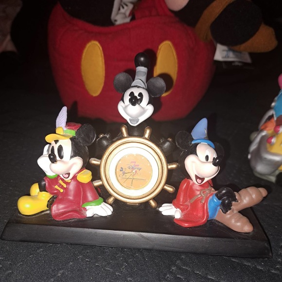 Mickey Mouse & Friends NWT- Plush Bean Bag 75th Anniv Set-Fab 5 Bank-Clock - Picture 4 of 10